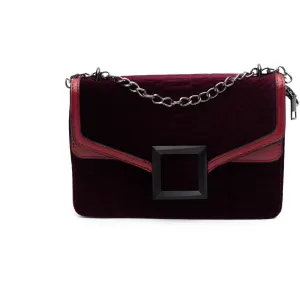 ESTARIE RUBY VELVET CROSSBODY BAG