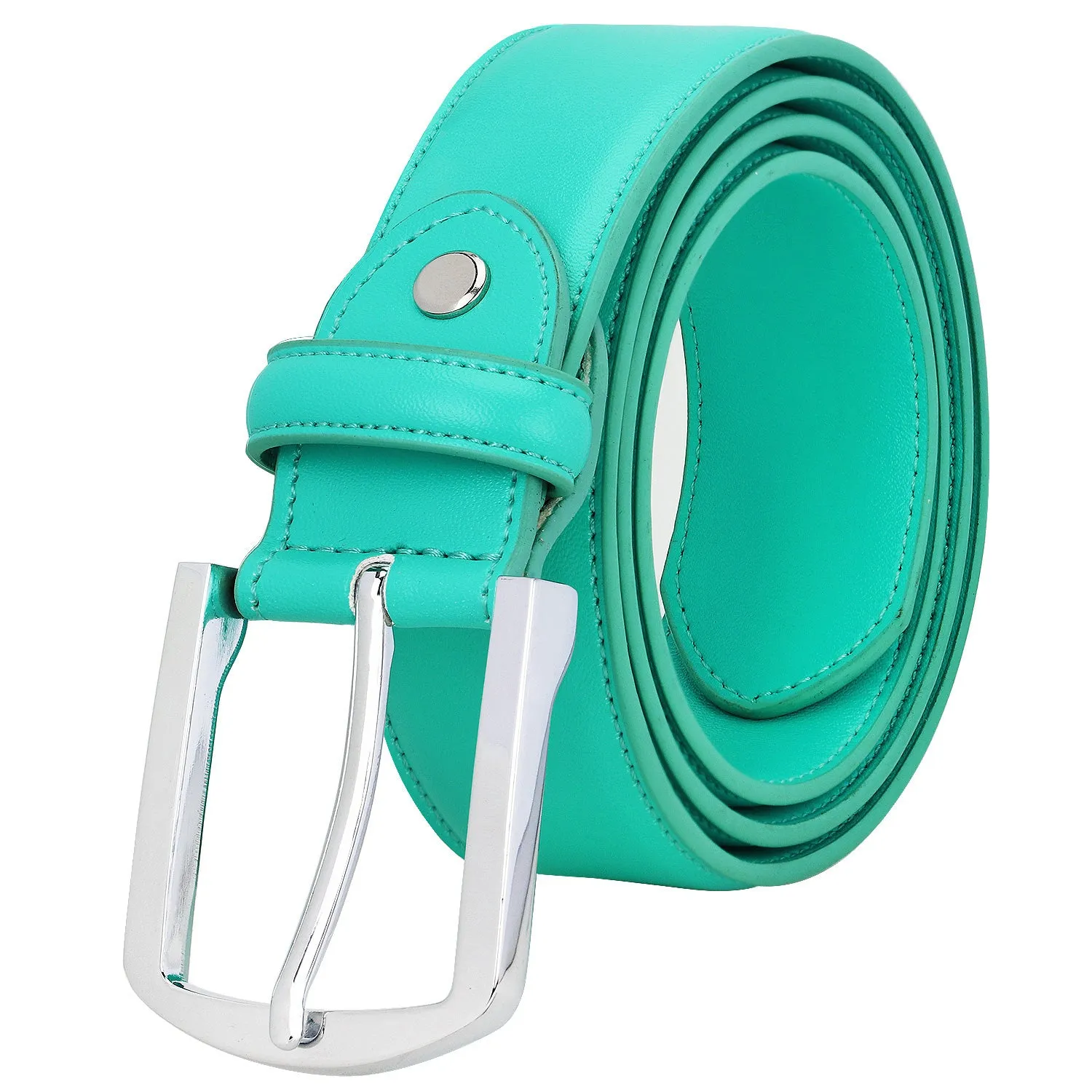 Falari Men Genuine Leather Casual Dress Belt With Single Prong Buckle 9028-Part 2