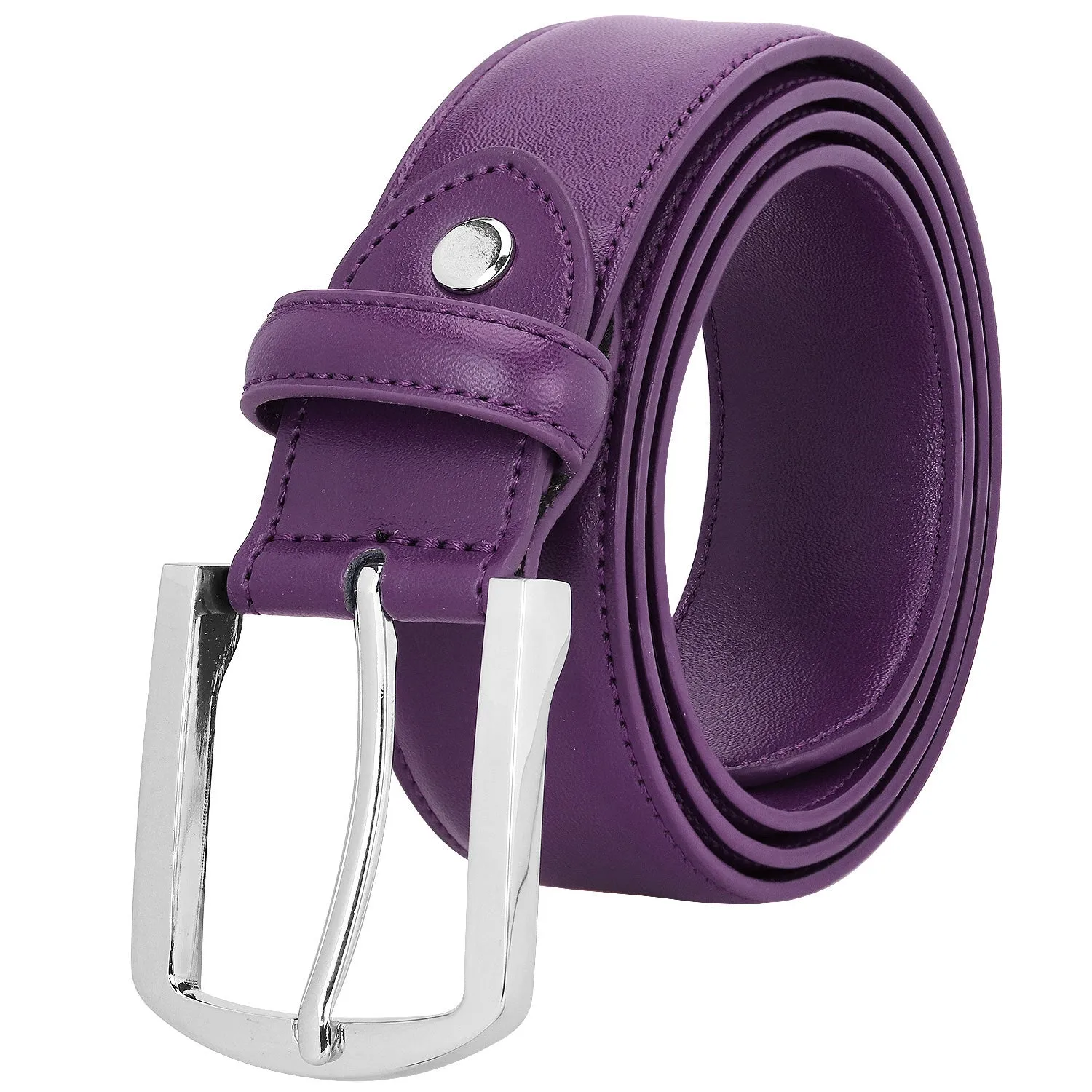 Falari Men Genuine Leather Casual Dress Belt With Single Prong Buckle 9028-Part 2