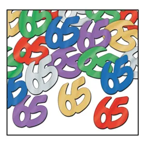 Fanci-fetti Confetti Multiclr - 65th Birthday Â½ Oz.
