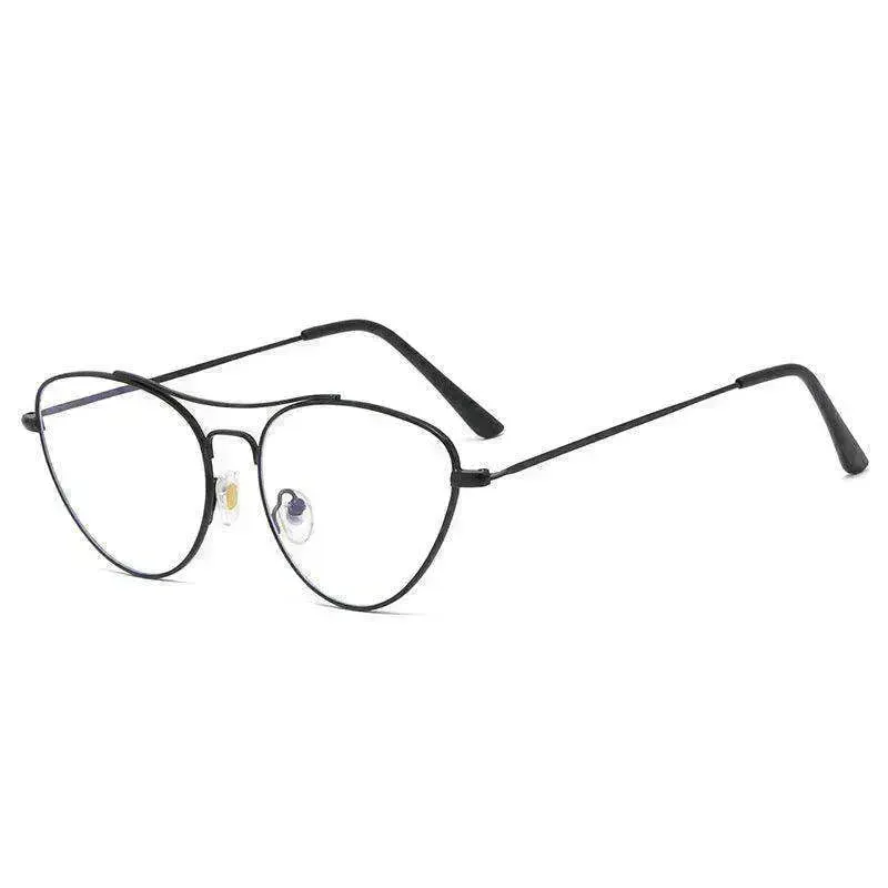 Fashion Cat Eye Plain Glasses Women's Anti-blue Light