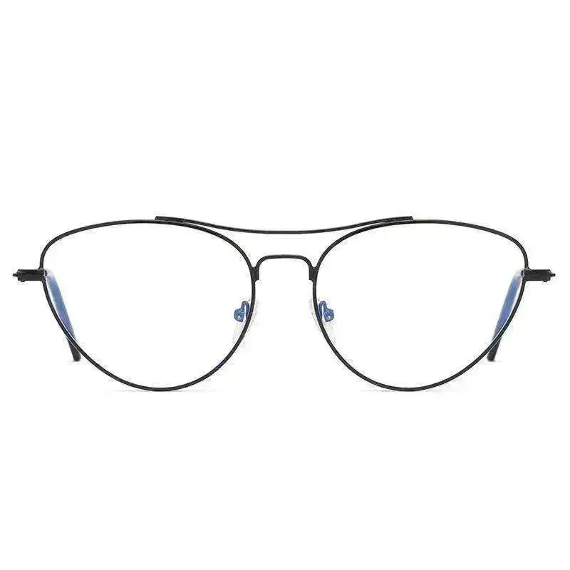 Fashion Cat Eye Plain Glasses Women's Anti-blue Light