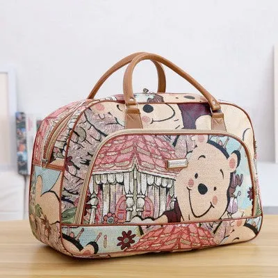 Fashion Portable Shoulder Bag Duffel Bag for Men and Women PU Leather Printed Waterproof Printed Travel Bag Multifunction bag