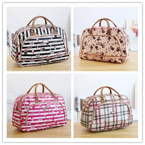 Fashion Portable Shoulder Bag Duffel Bag for Men and Women PU Leather Printed Waterproof Printed Travel Bag Multifunction bag