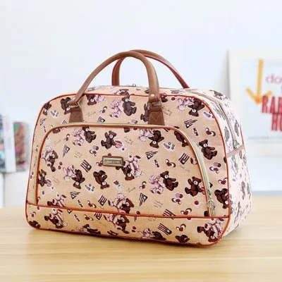 Fashion Portable Shoulder Bag Duffel Bag for Men and Women PU Leather Printed Waterproof Printed Travel Bag Multifunction bag