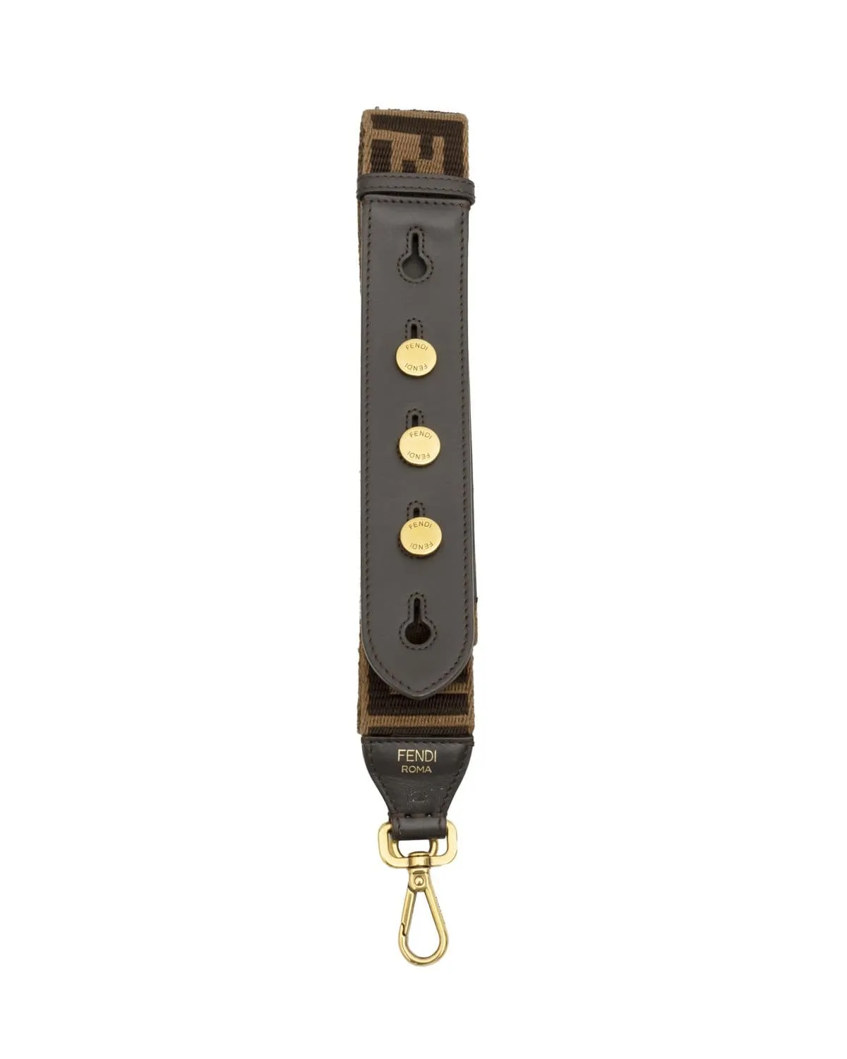 Fendi Brown Canvas Zucca Additional Bag Strap - AGL1488