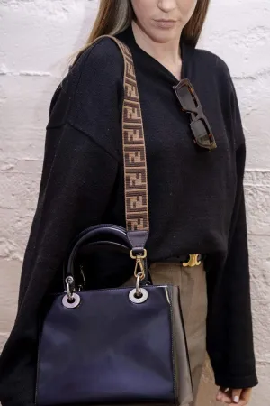 Fendi Brown Canvas Zucca Additional Bag Strap - AGL1488