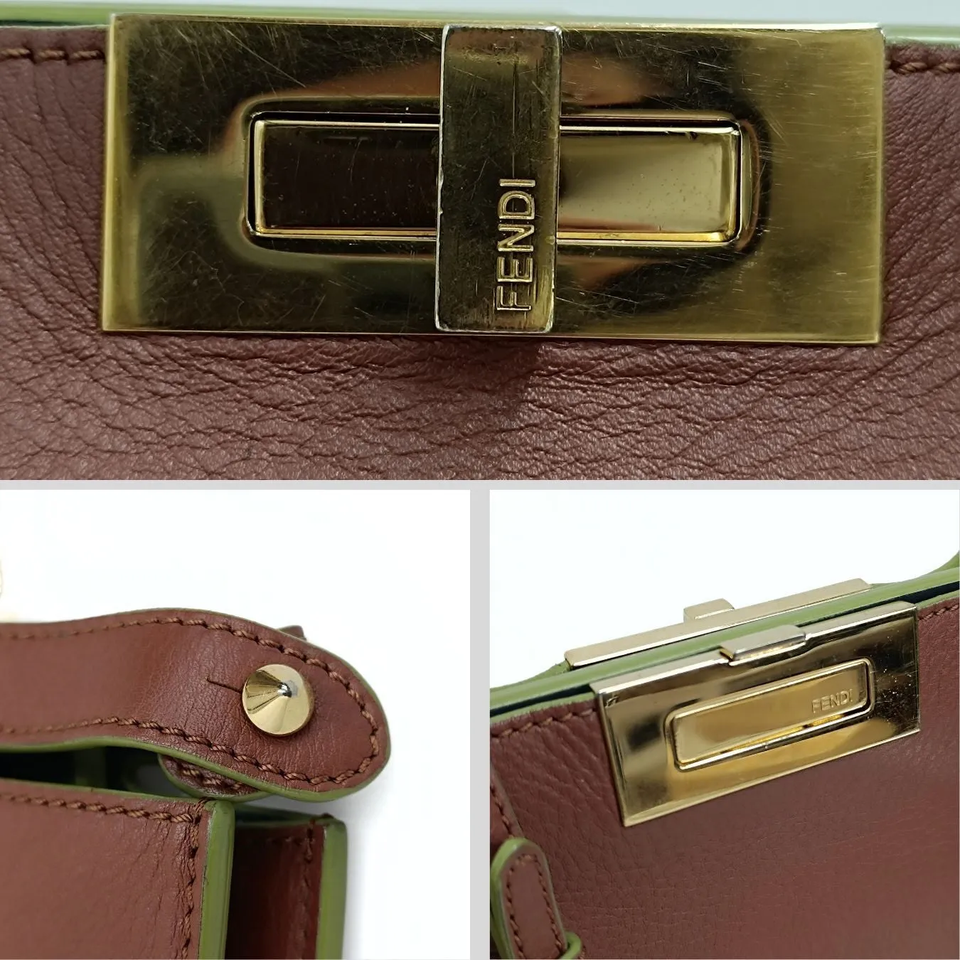 Fendi Fendi Pekaboo X-Lite shoulder bag in two-tone leather - '10s
