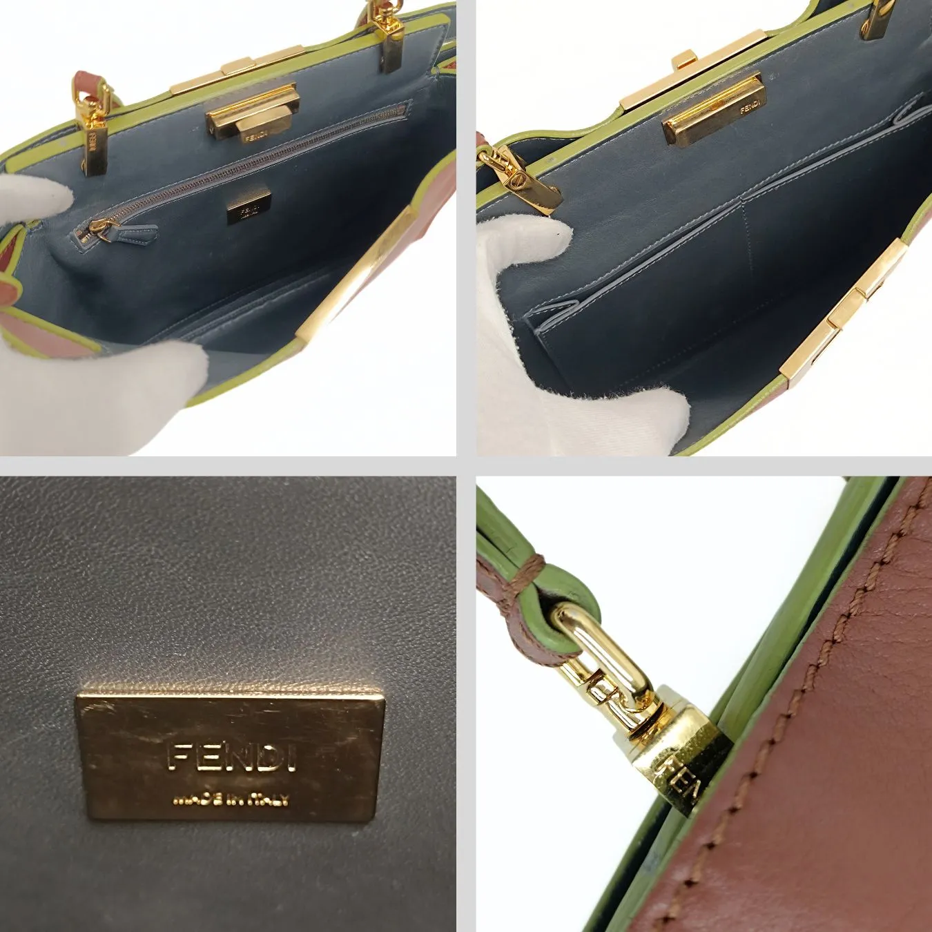 Fendi Fendi Pekaboo X-Lite shoulder bag in two-tone leather - '10s