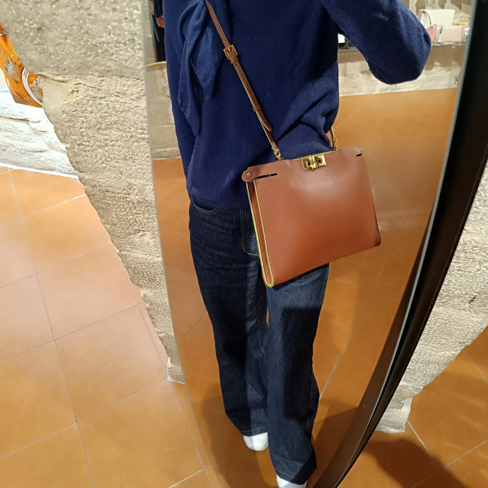Fendi Fendi Pekaboo X-Lite shoulder bag in two-tone leather - '10s