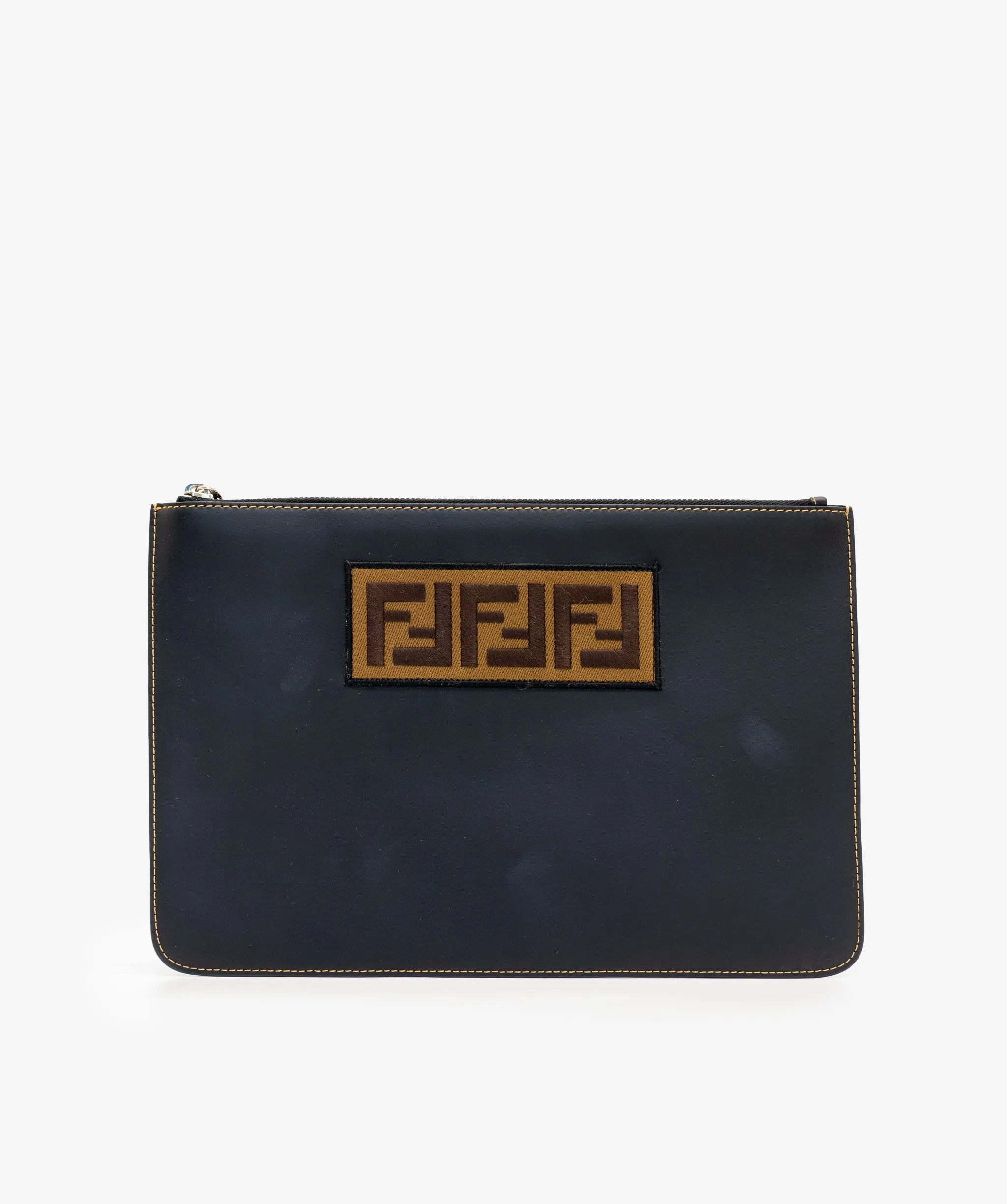 Fendi Zucca Leather Clutch Bag RJL1358