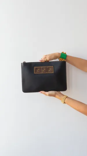 Fendi Zucca Leather Clutch Bag RJL1358