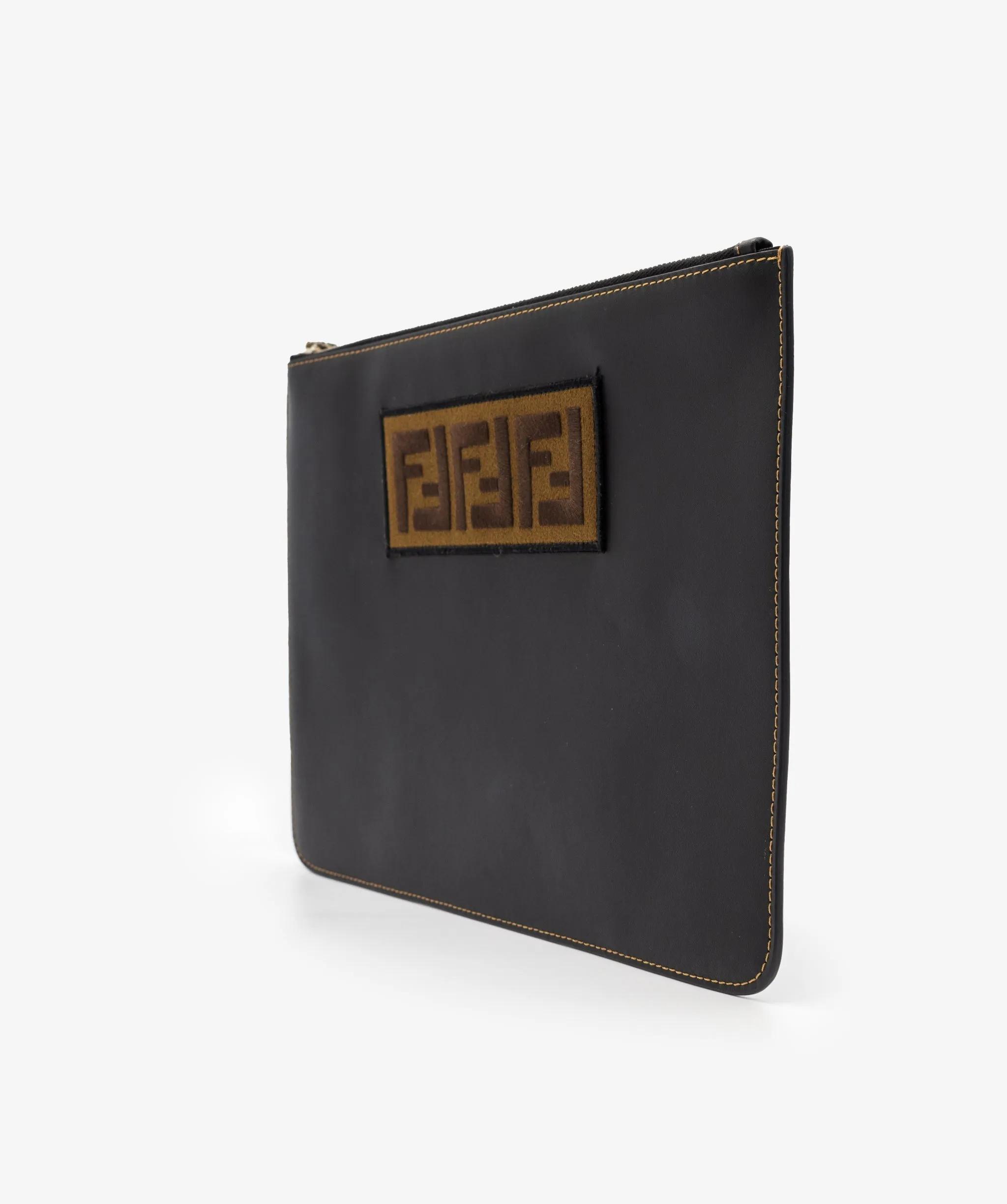 Fendi Zucca Leather Clutch Bag RJL1358