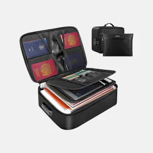 Fireproof document bag with lock 2in 1