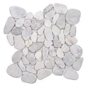 Fossil Carrara - Shaved Pebble Tile
