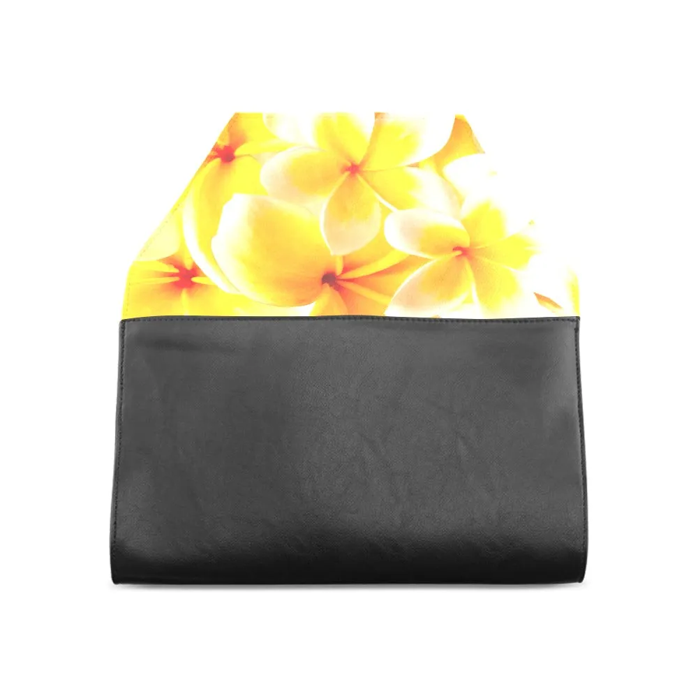 Fresh Yellow Frangipanis Clutch Bag