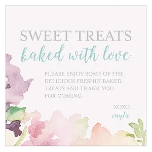 Garden Party Square Open Format Table Sign