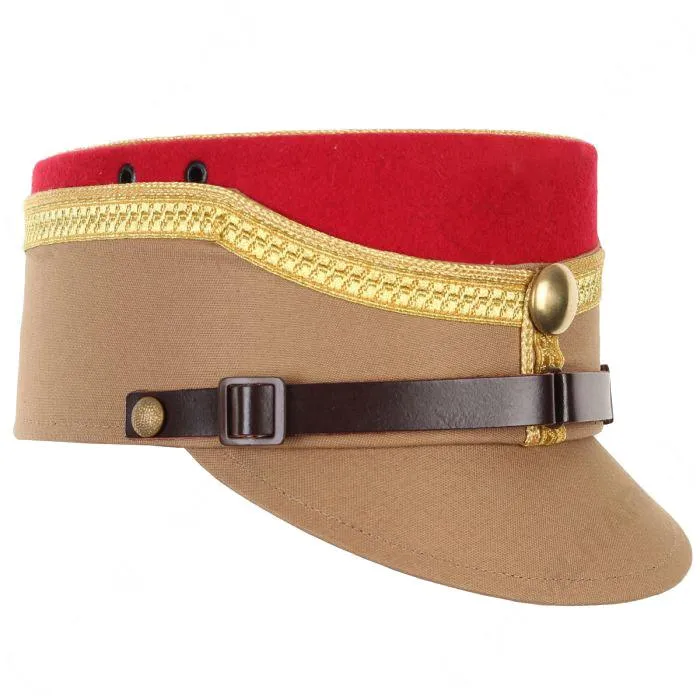 German SA Kepi – Red with Gold Piping & Metal Badge