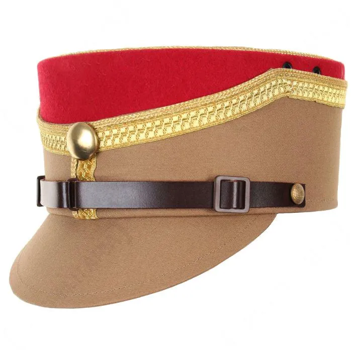German SA Kepi – Red with Gold Piping & Metal Badge