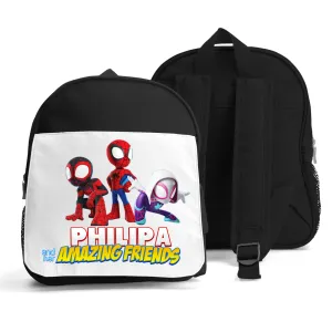 Girls' Personalised Spidey and his Amazing Friends Backpack I Custom Backpack for Girls