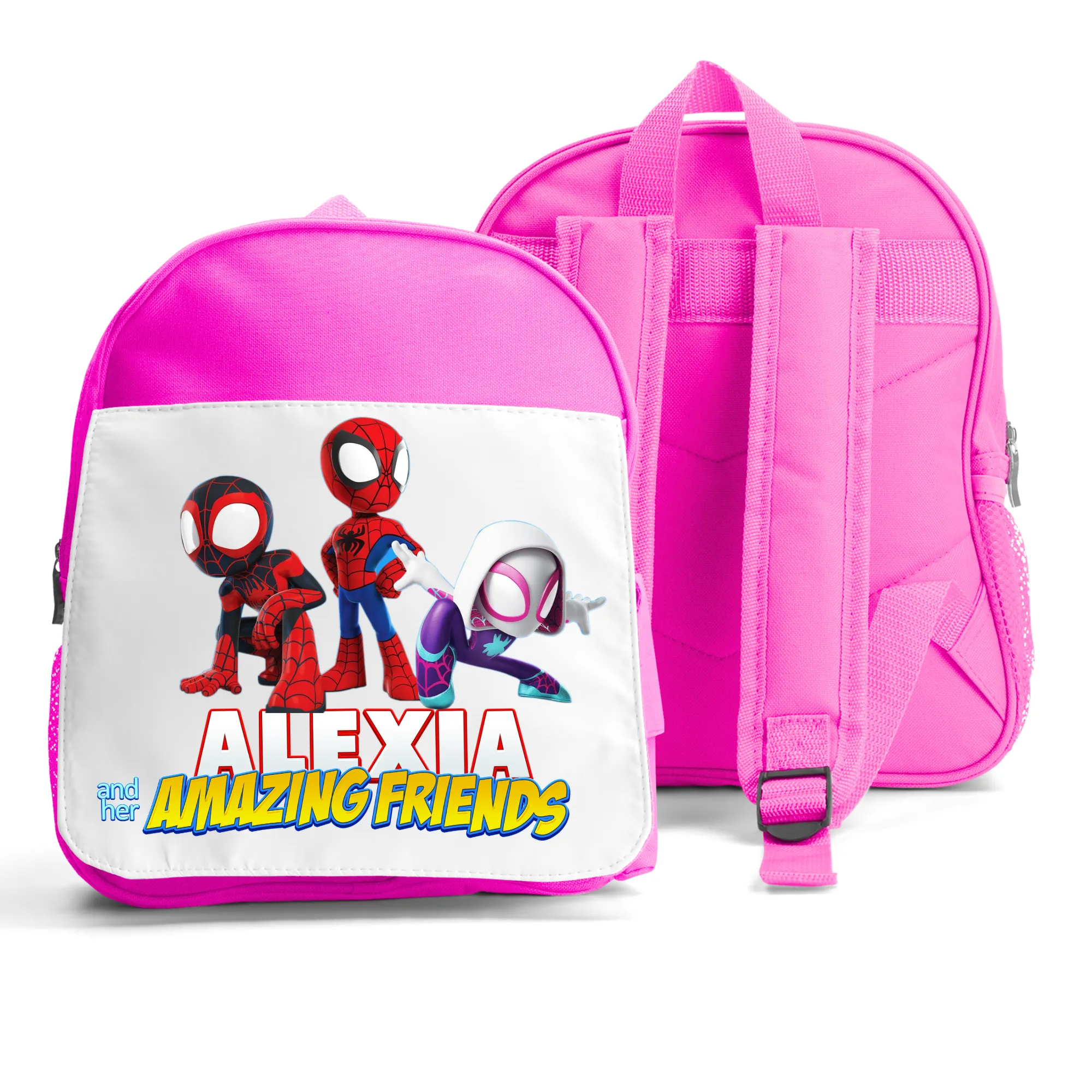 Girls' Personalised Spidey and his Amazing Friends Backpack I Custom Backpack for Girls