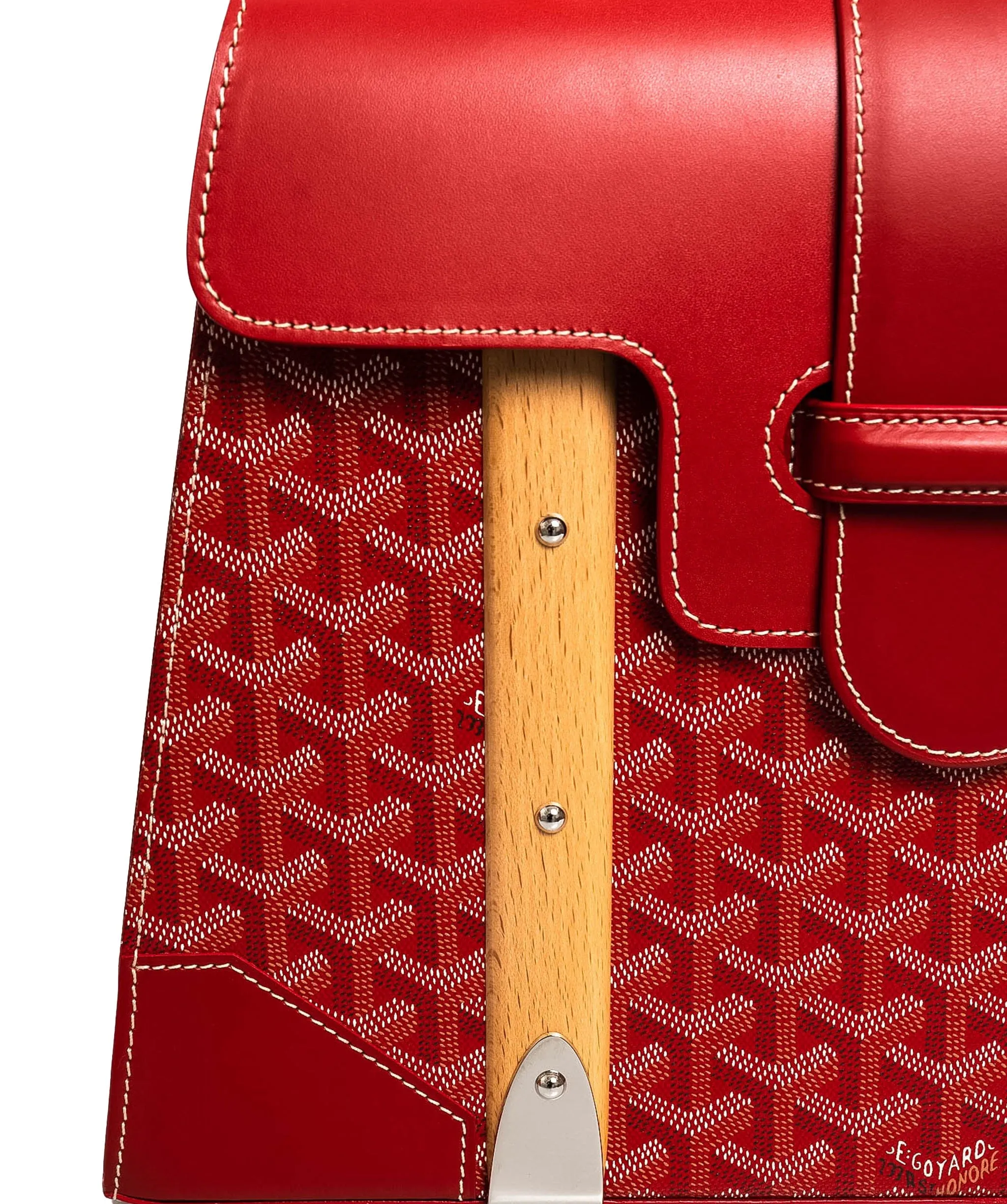 Goyard Red Leather Saigon Top Handle Bag - AGL1561