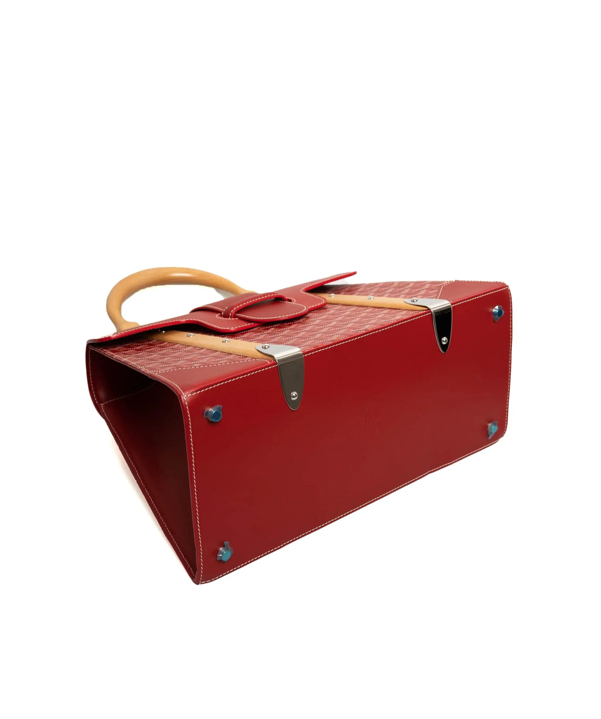 Goyard Red Leather Saigon Top Handle Bag - AGL1561