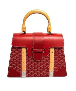 Goyard Red Leather Saigon Top Handle Bag - AGL1561