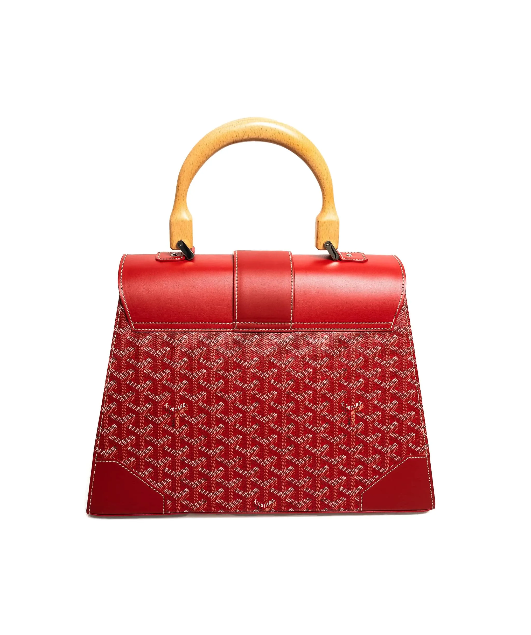 Goyard Red Leather Saigon Top Handle Bag - AGL1561