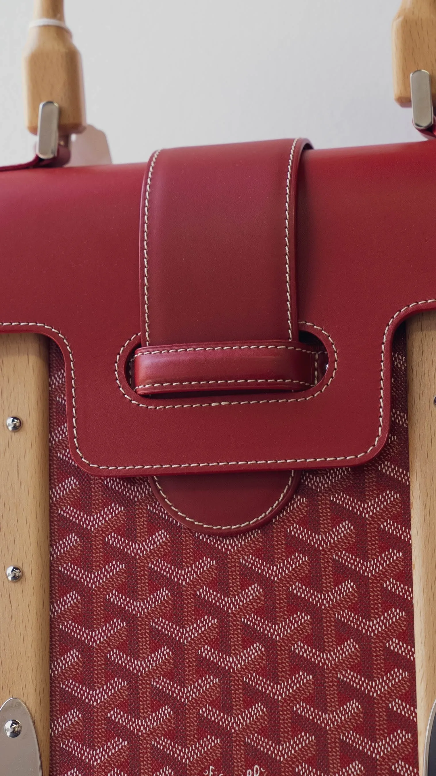 Goyard Red Leather Saigon Top Handle Bag - AGL1561