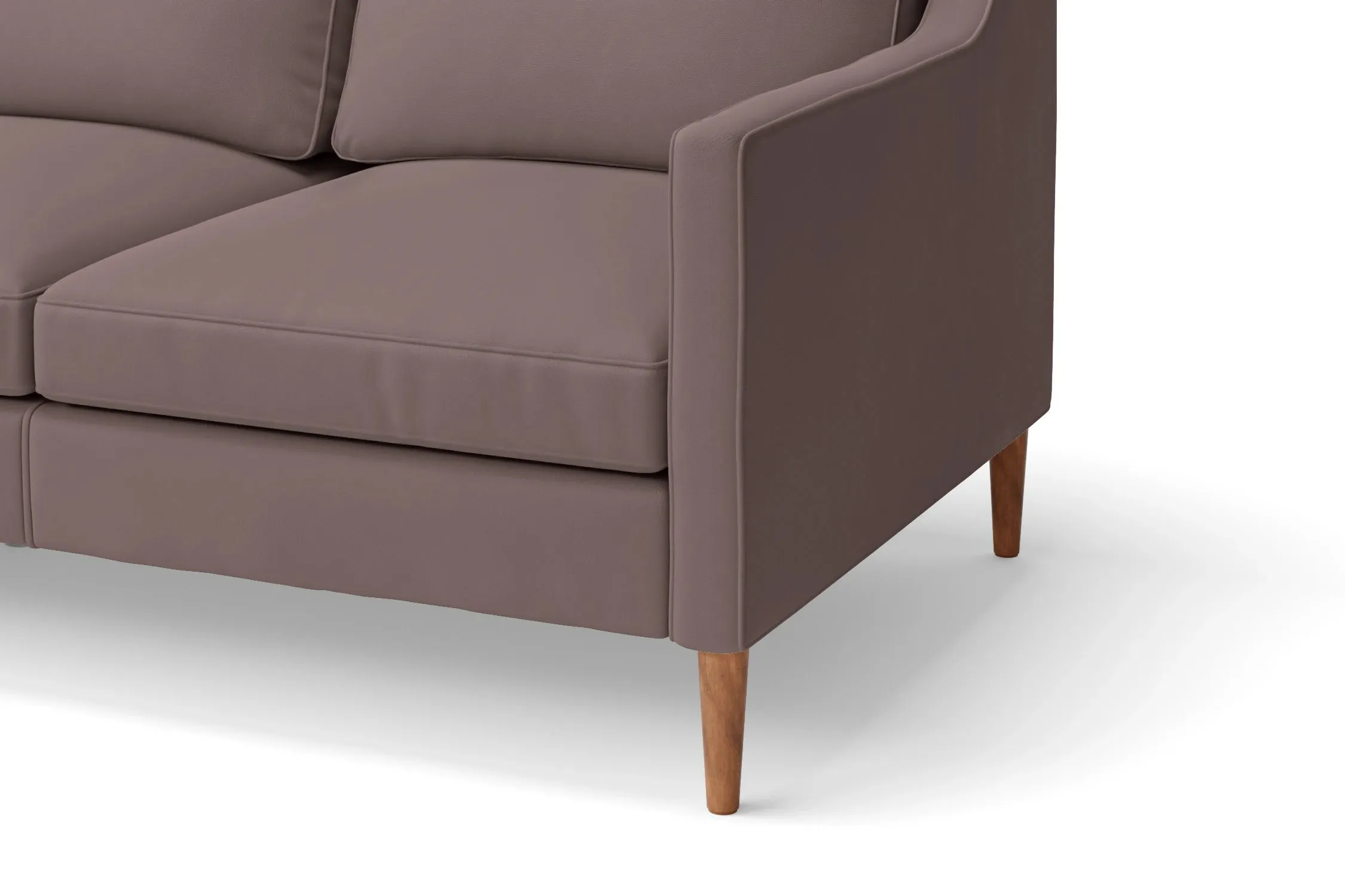Greco 3 Seater Sofa Rose Taupe Leather