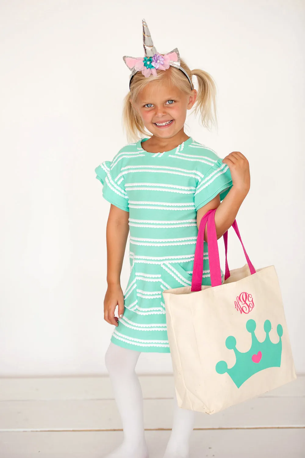 Halloween Trick or Treat Canvas Tote Bag with Crown