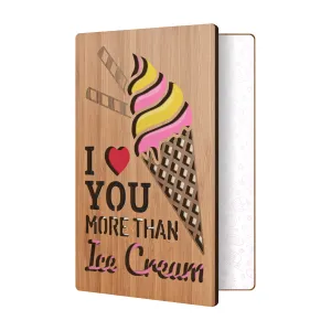 Handcrafted Bamboo Anniversary Cards | Ice Cream