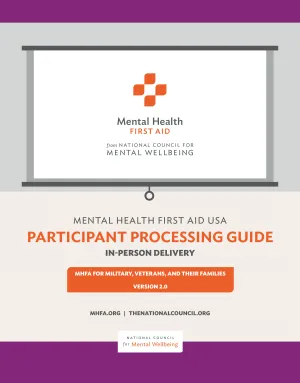 In-person Adult MHFA for Military, Veterans, and Their Families Participant Processing Guide Version 2.0