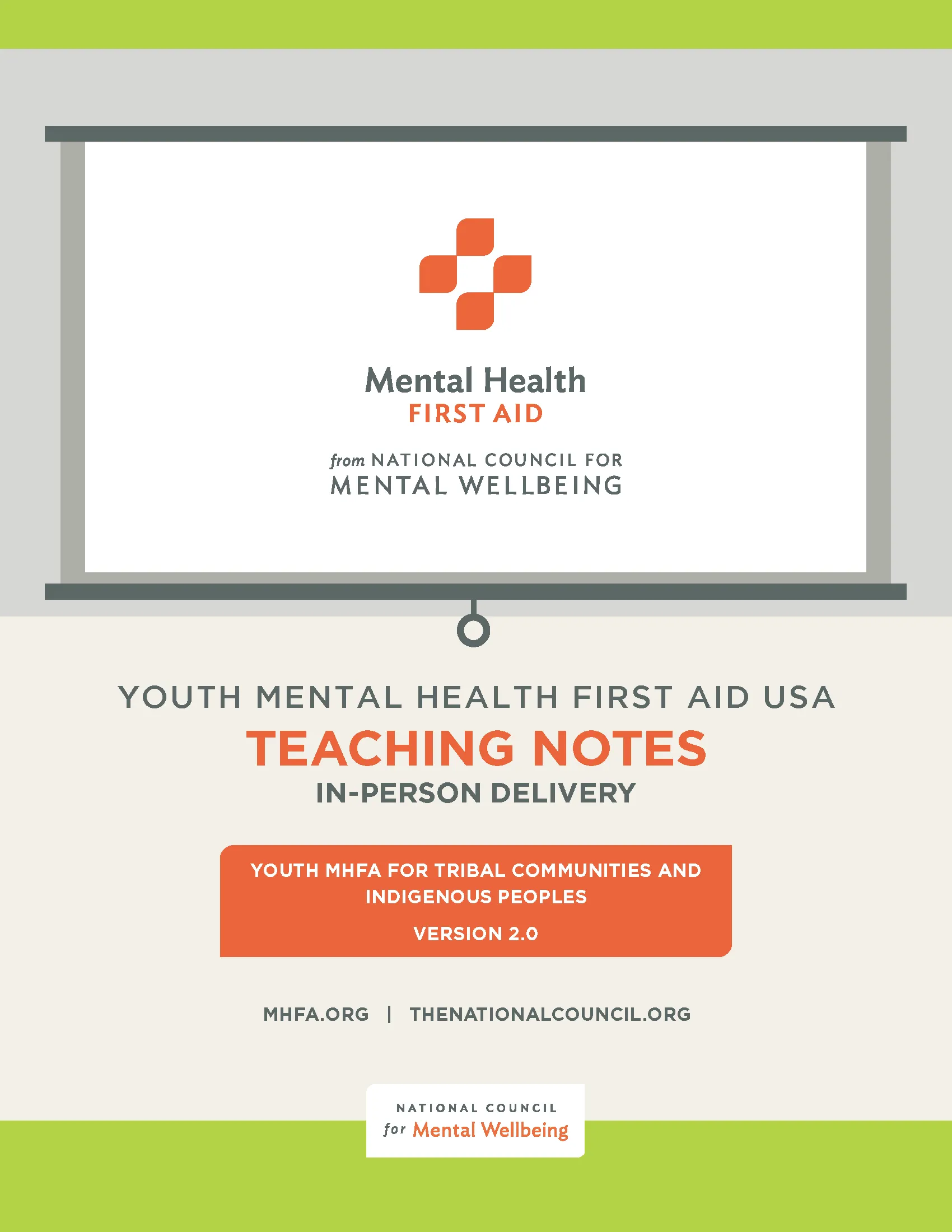 In-person Youth MHFA for Tribal Communities and Indigenous Peoples Teaching Notes Version 2.0