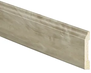 Inteplast Group 86230800504 Baseboard Moulding, 8 ft L, 3.19 in W, 3/4 in Thick, Square Edge Profile, Polystyrene :EA: QUANTITY: 12