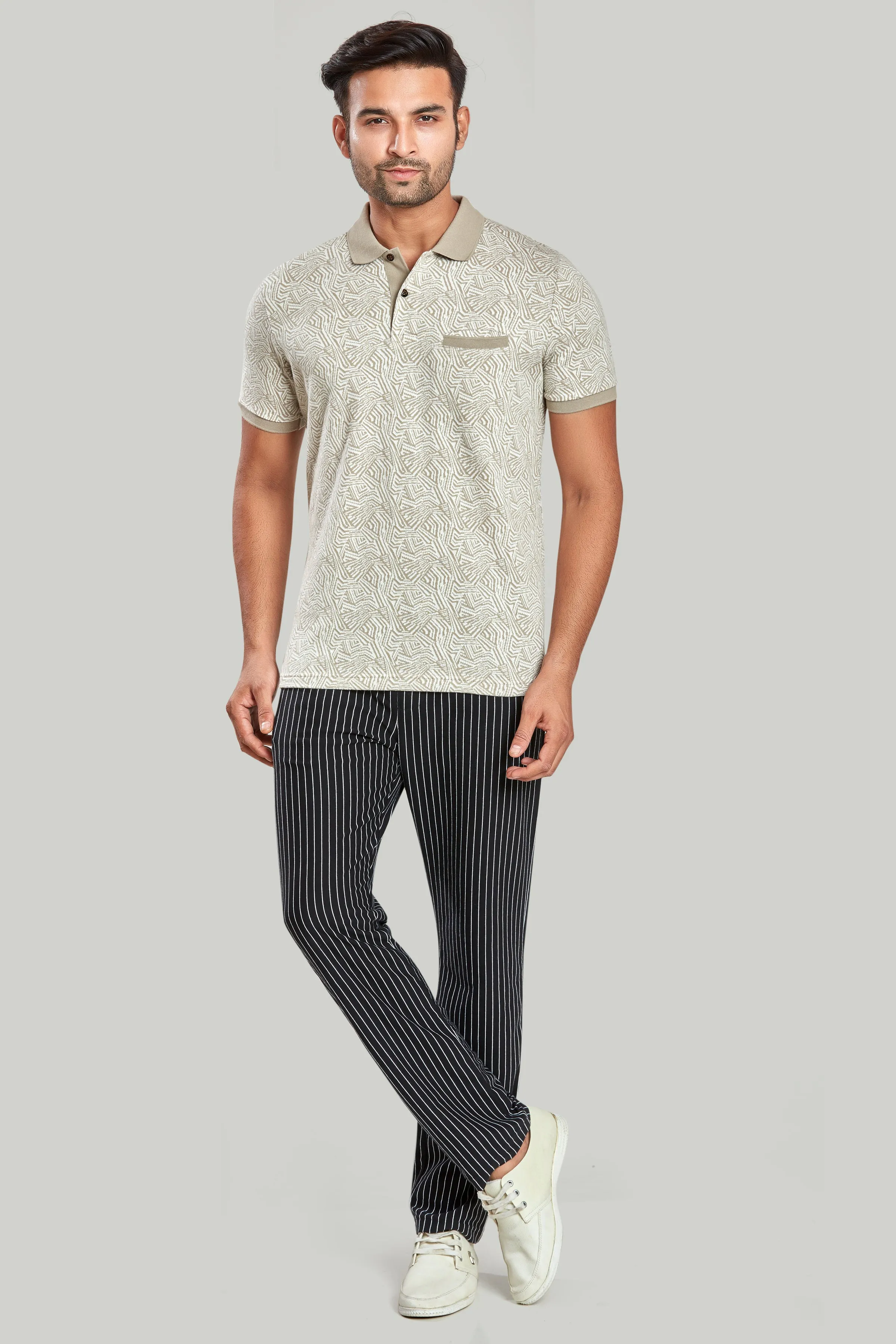 Jacquard Texture Polo