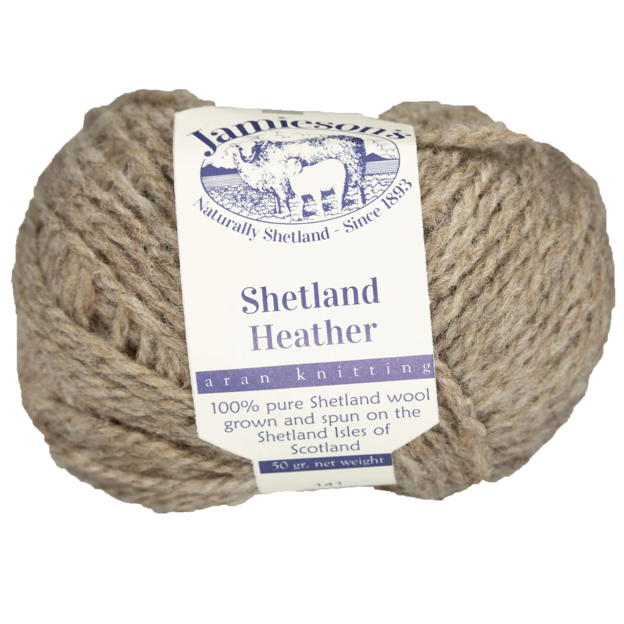 Jamieson's of Shetland Heather Aran Yarn - 141 Camel