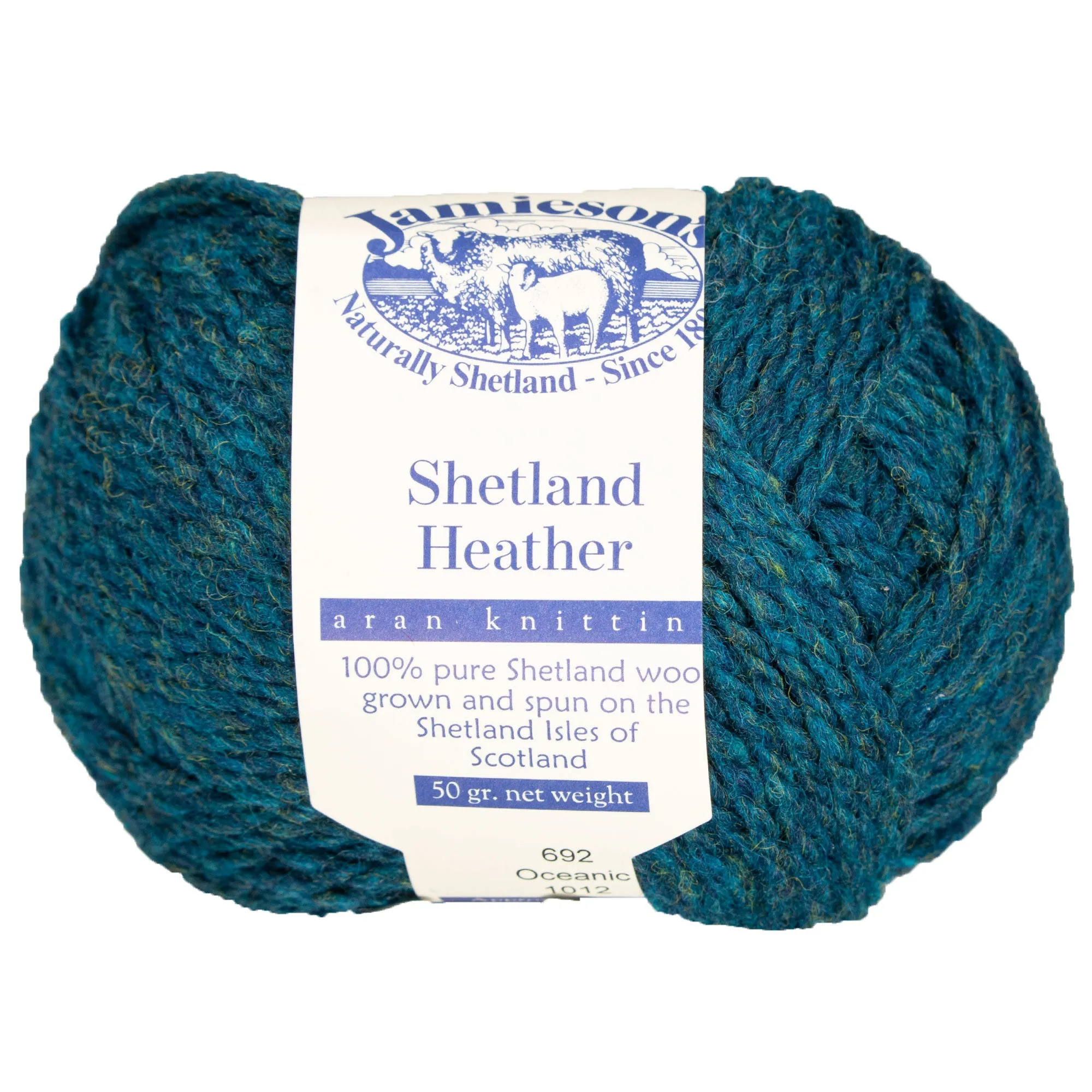 Jamieson's of Shetland Heather Aran Yarn - 692 Oceanic