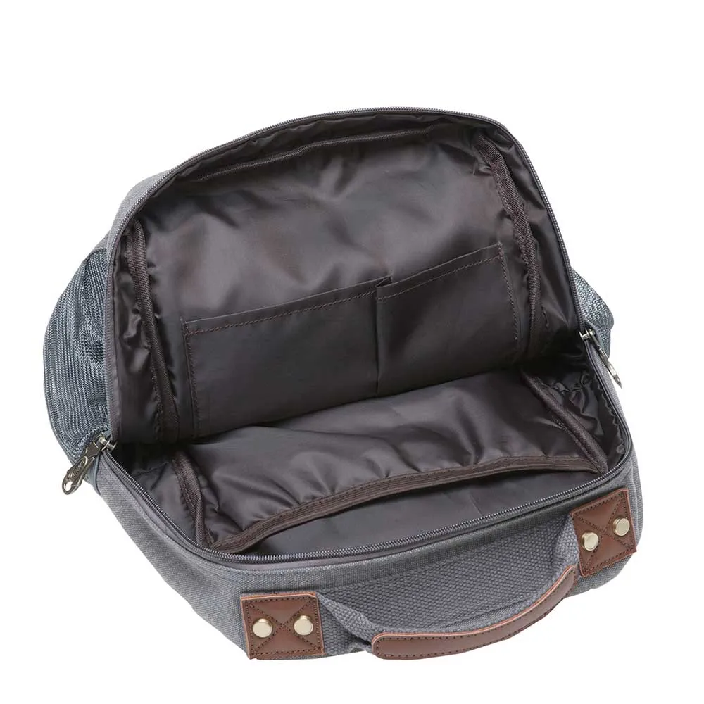 KAUKKO Canvas Crossbody Sling Bag Backpack for Cycling, Hiking, Camping, and Commuting, FD252-3 ( Grey )