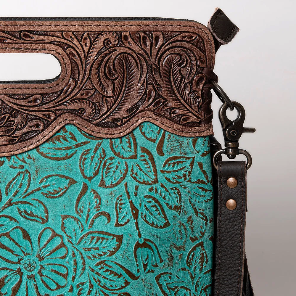 KBG159 - KBG159 -CLUTCH Harness Skirting Leather with Hand Carving Ladies Bag H16XW16 KBG159 - KBG15