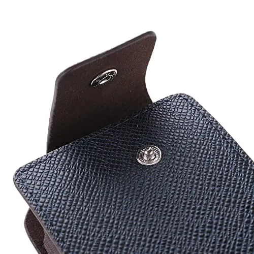 Kuber Industries Card Holder Wallet for Men Women|Debit Credit Card Holder|Wallet for Id, Visiting Card, Buisness Card|Button Closure|Blue (Pack of 6)