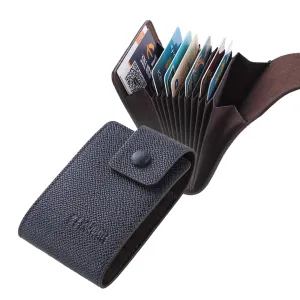 Kuber Industries Card Holder Wallet for Men Women|Debit Credit Card Holder|Wallet for Id, Visiting Card, Buisness Card|Button Closure|Blue (Pack of 6)