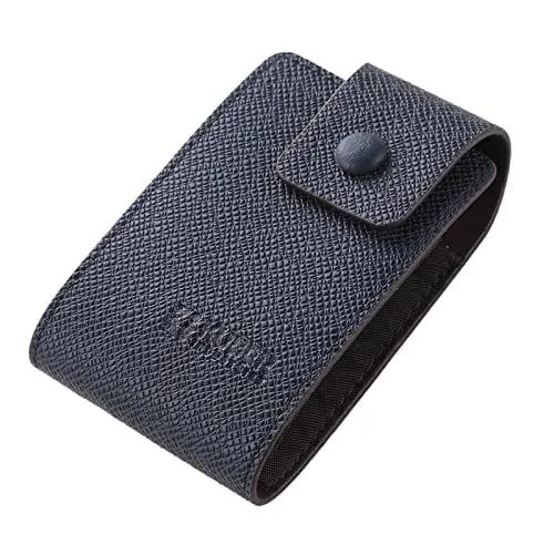 Kuber Industries Card Holder Wallet for Men Women|Debit Credit Card Holder|Wallet for Id, Visiting Card, Buisness Card|Button Closure|Blue (Pack of 6)