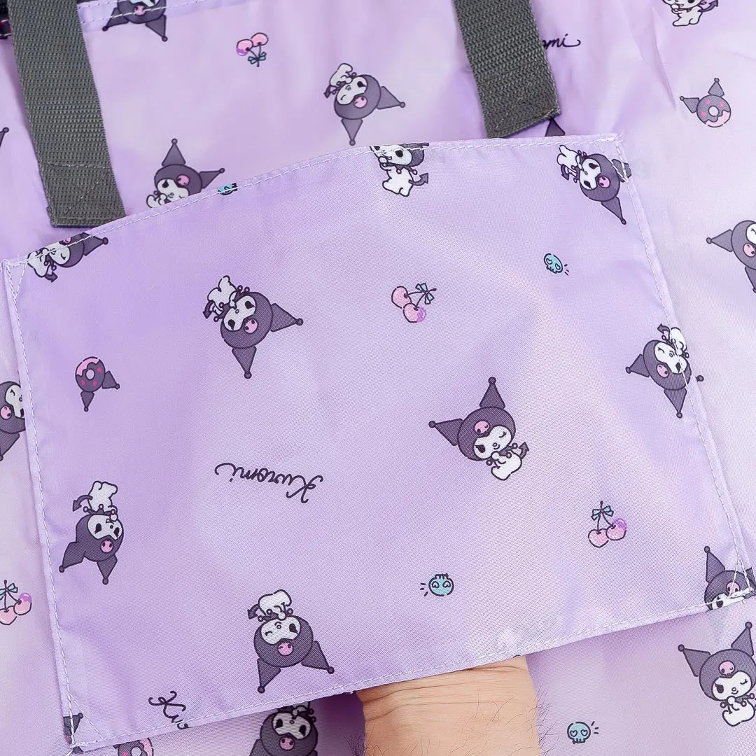 Kuromi Cherry & Skull Foldable Boston Bag