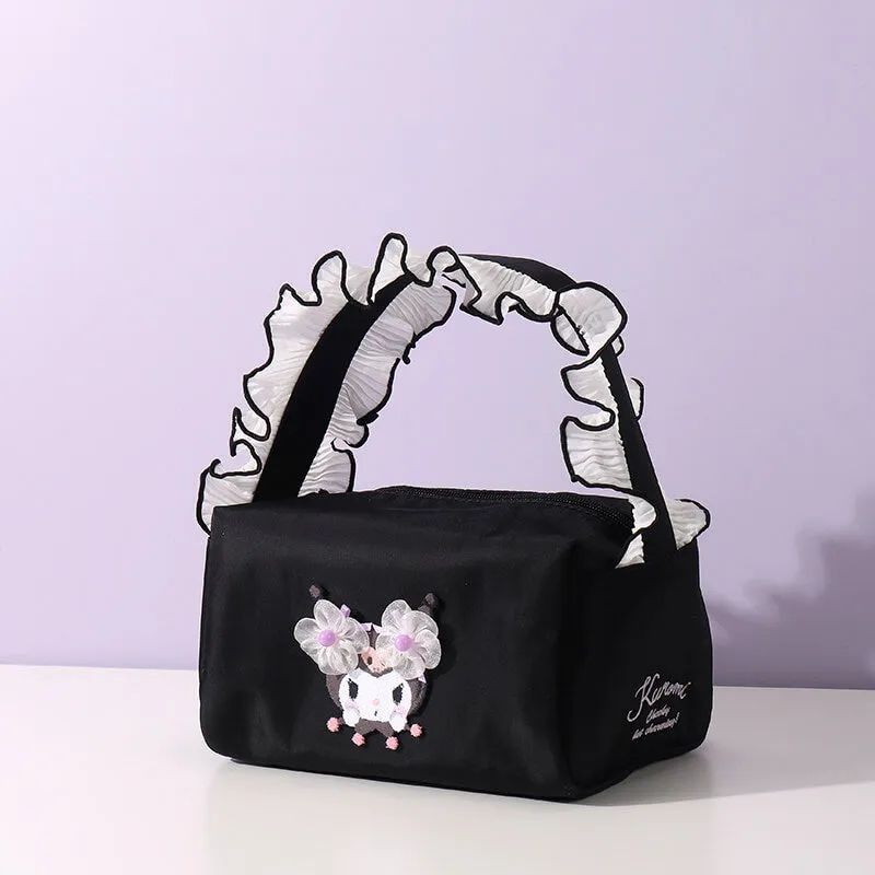 Kuromi Lace Decoration Cube Handbag