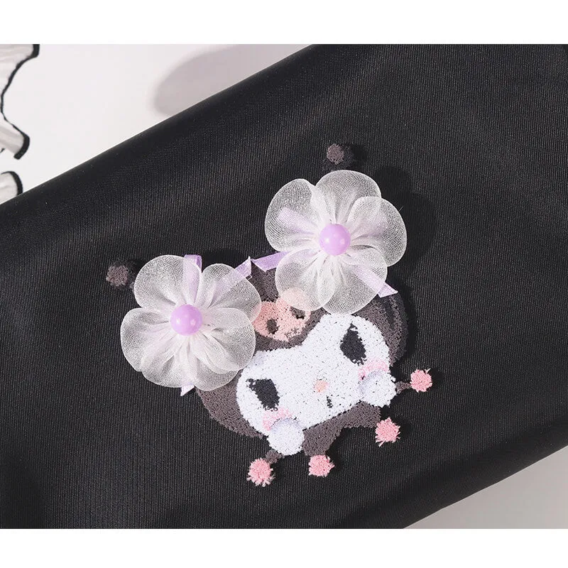 Kuromi Lace Decoration Cube Handbag