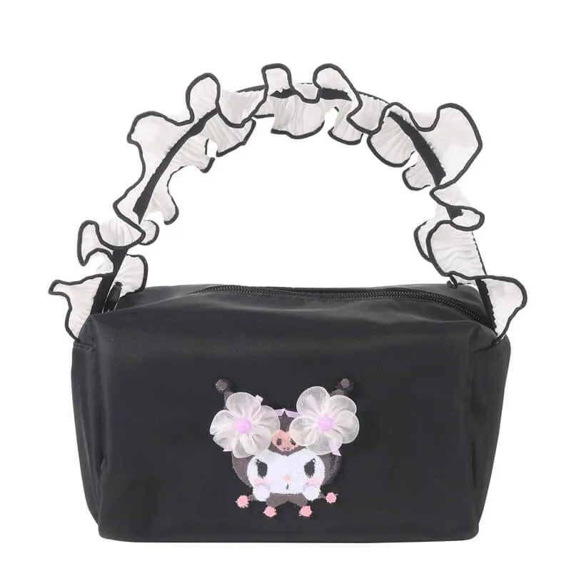 Kuromi Lace Decoration Cube Handbag