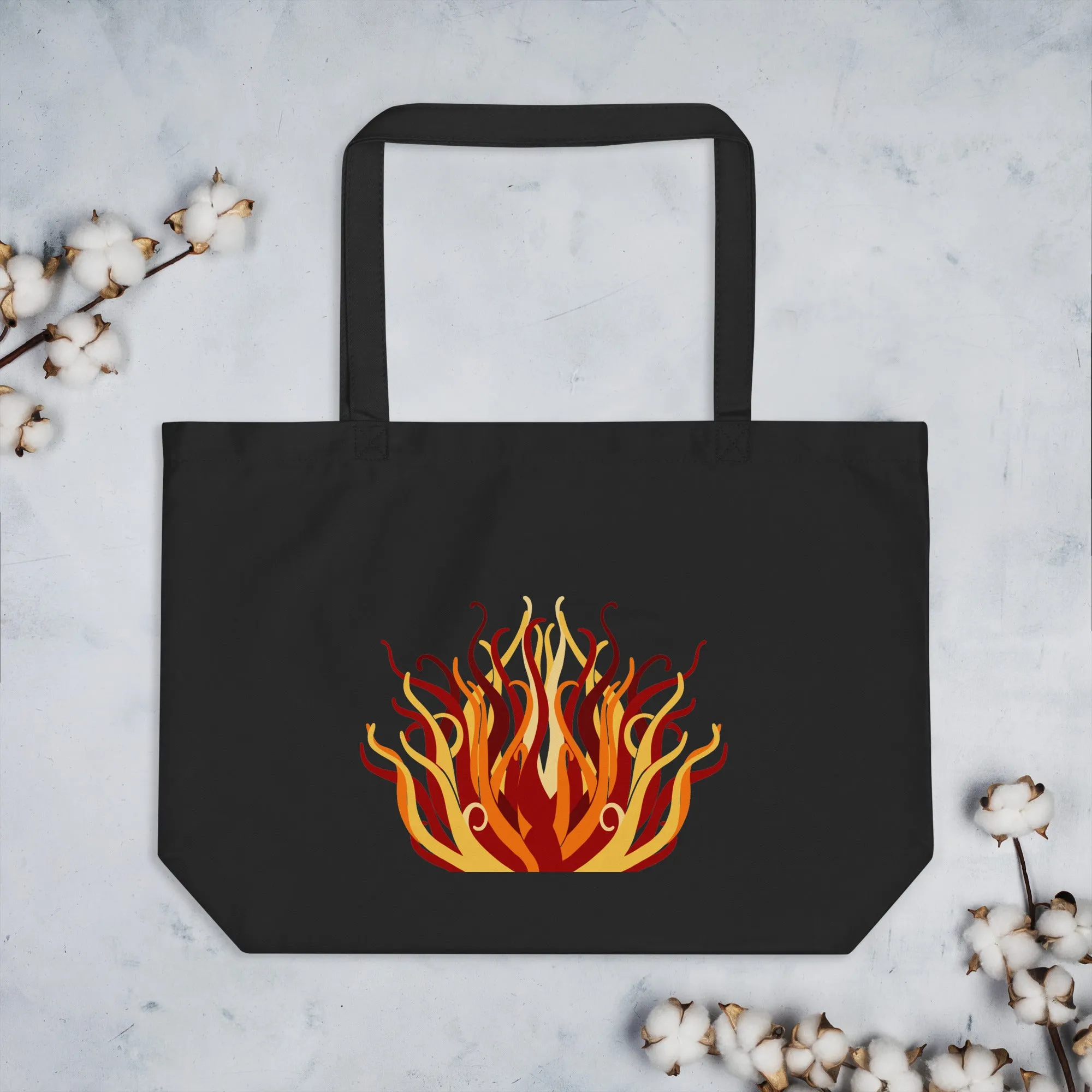 Large organic tote bag - King Abdullah Monument Fountain 🍃