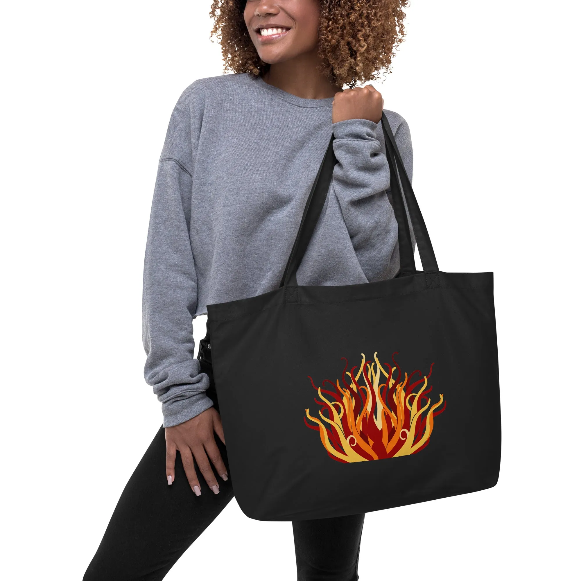Large organic tote bag - King Abdullah Monument Fountain 🍃